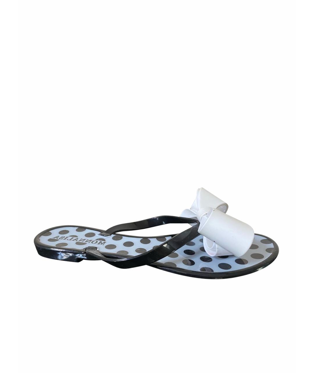 MONNALISA Черные резиновые сандалии и шлепанцы, фото 1