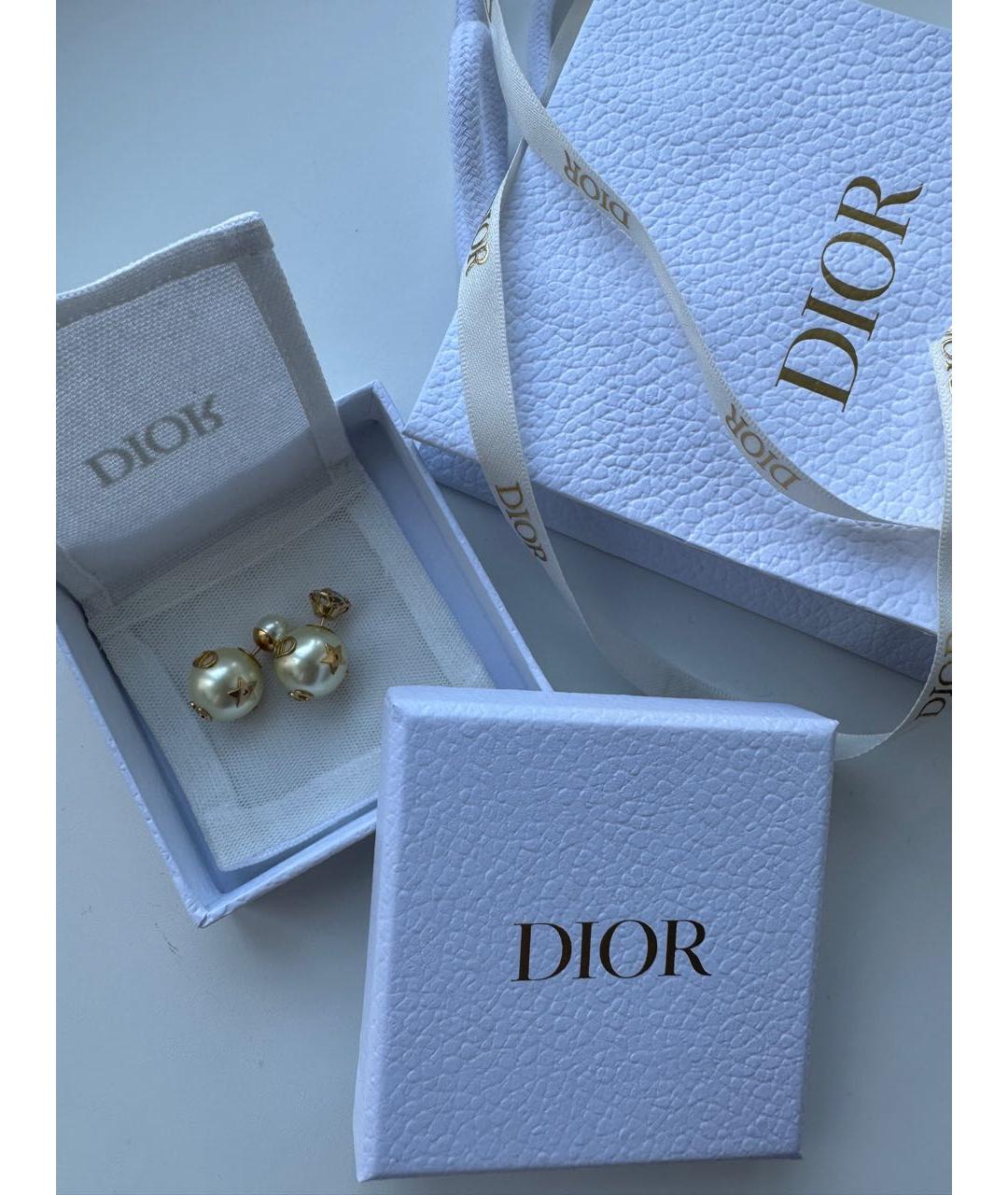 CHRISTIAN DIOR Белые жемчужные серьги, фото 6