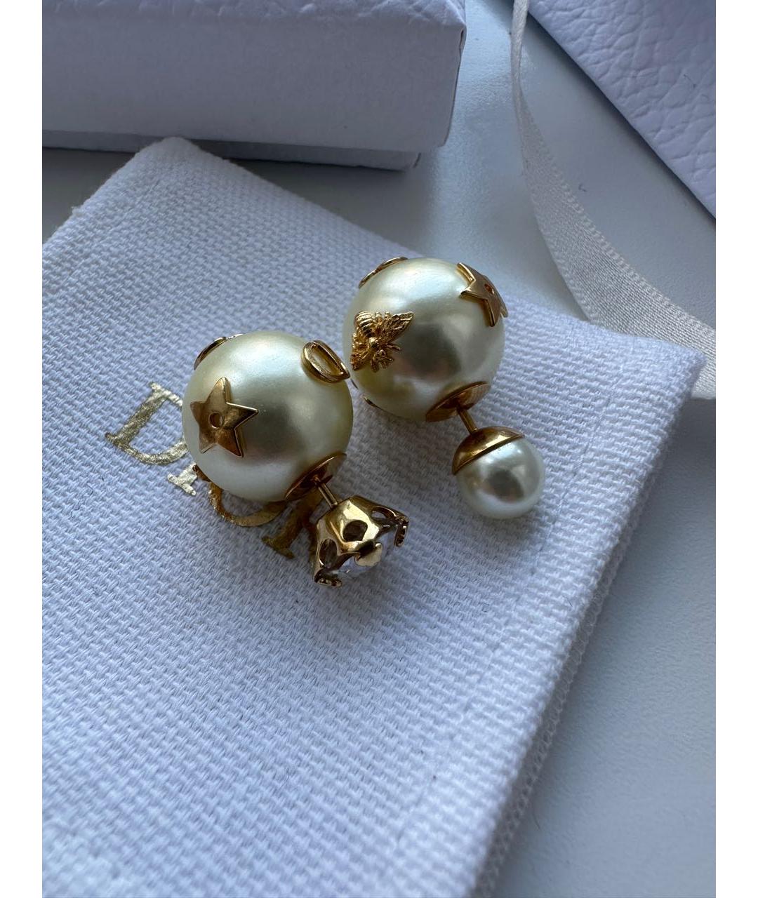 CHRISTIAN DIOR Белые жемчужные серьги, фото 3