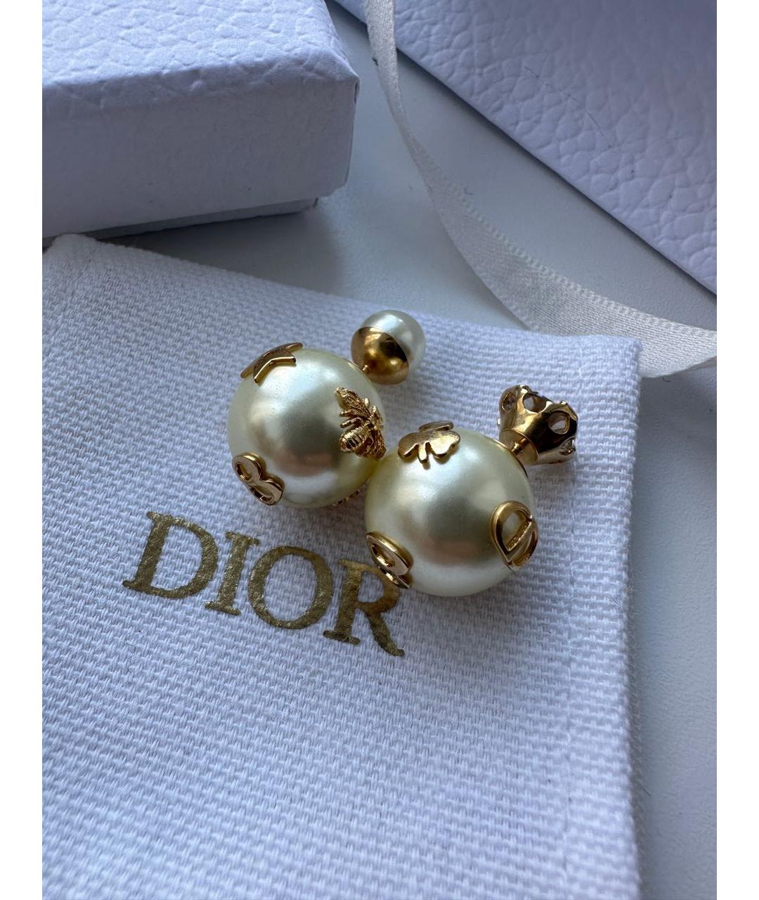 CHRISTIAN DIOR Белые жемчужные серьги, фото 2