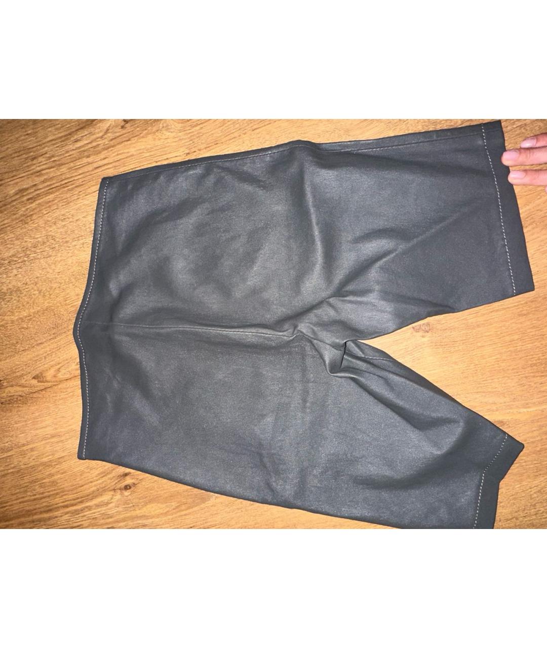 MANOKHI Серые кожаные шорты, фото 6