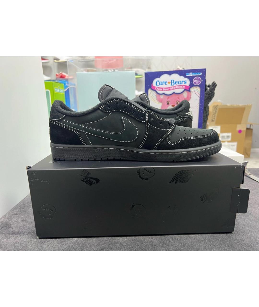 JORDAN Черные низкие кроссовки / кеды, фото 4