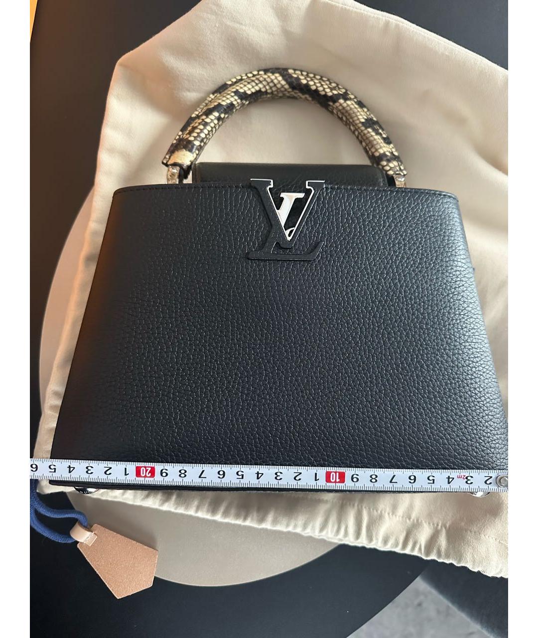 LOUIS VUITTON PRE-OWNED Черная кожаная сумка с короткими ручками, фото 7