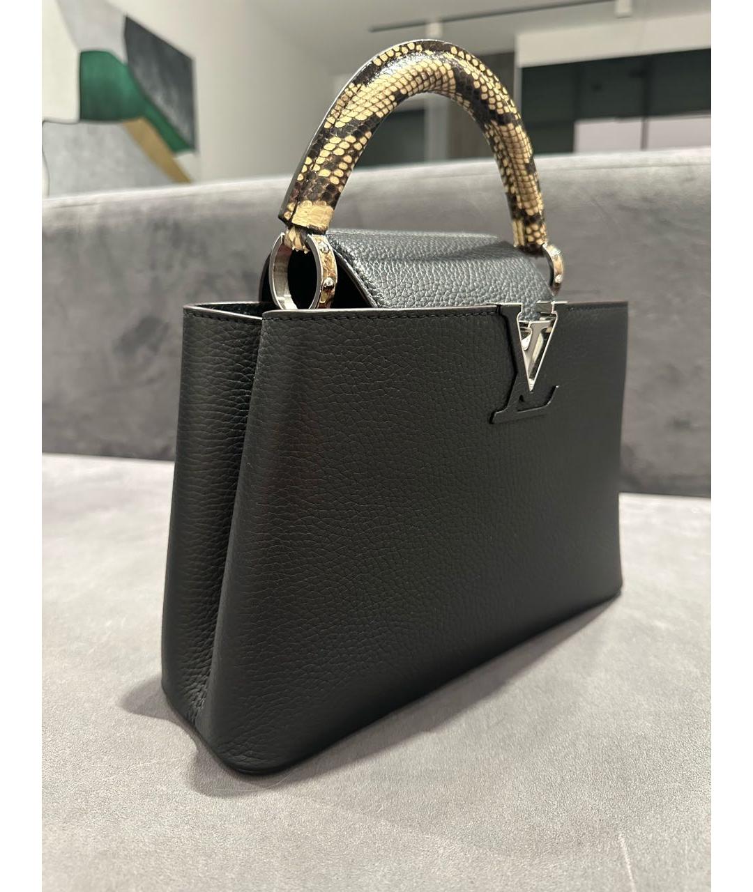 LOUIS VUITTON PRE-OWNED Черная кожаная сумка с короткими ручками, фото 2