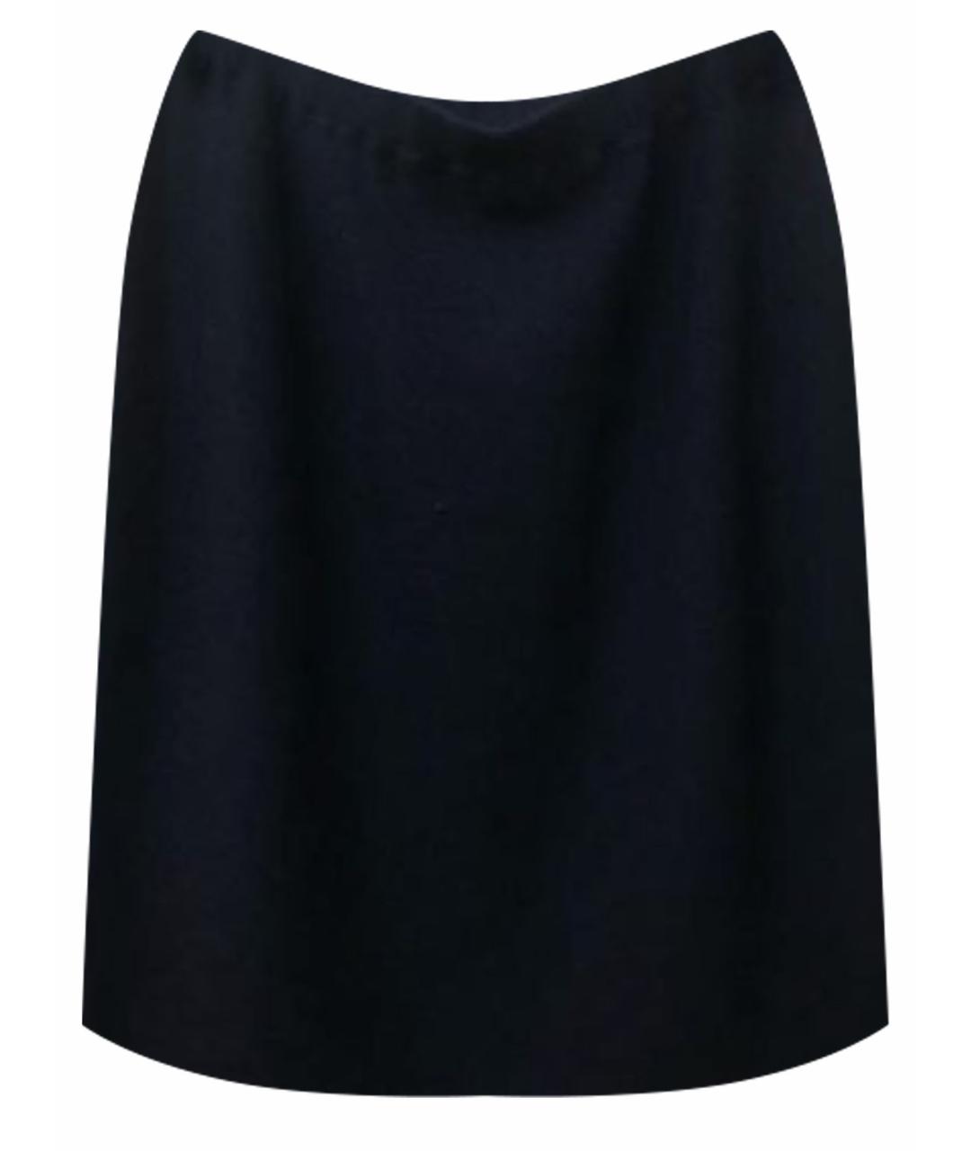 ST. JOHN Черная шерстяная юбка мини, фото 1