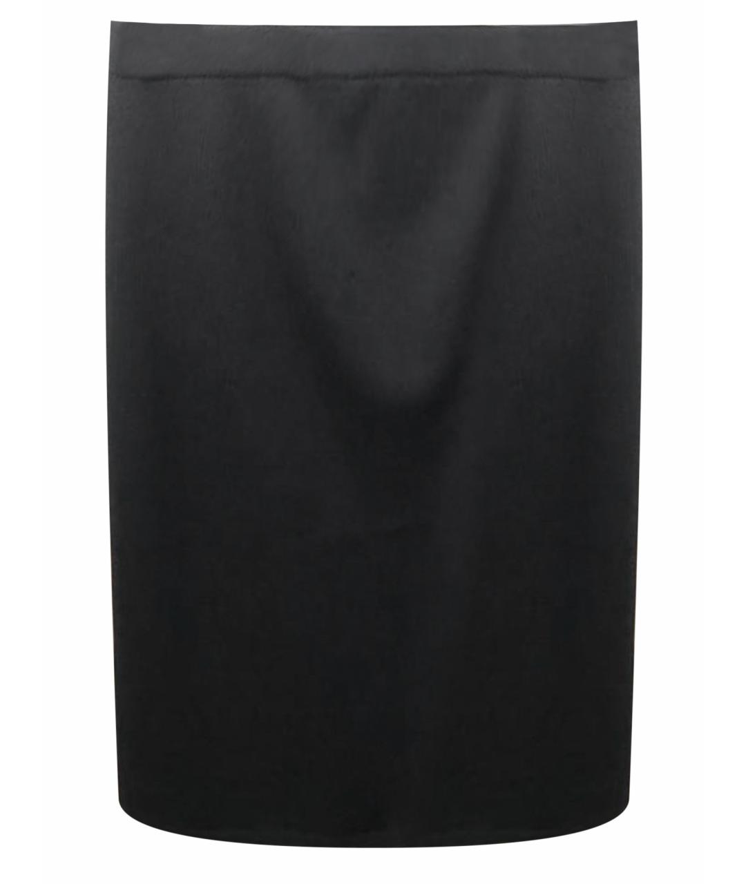 ST. JOHN Черная шерстяная юбка мини, фото 1
