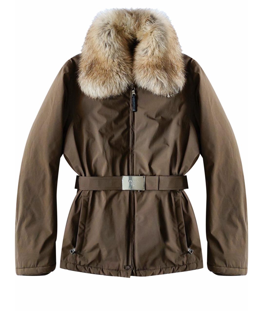 PRADA Коричневый пуховик, фото 1