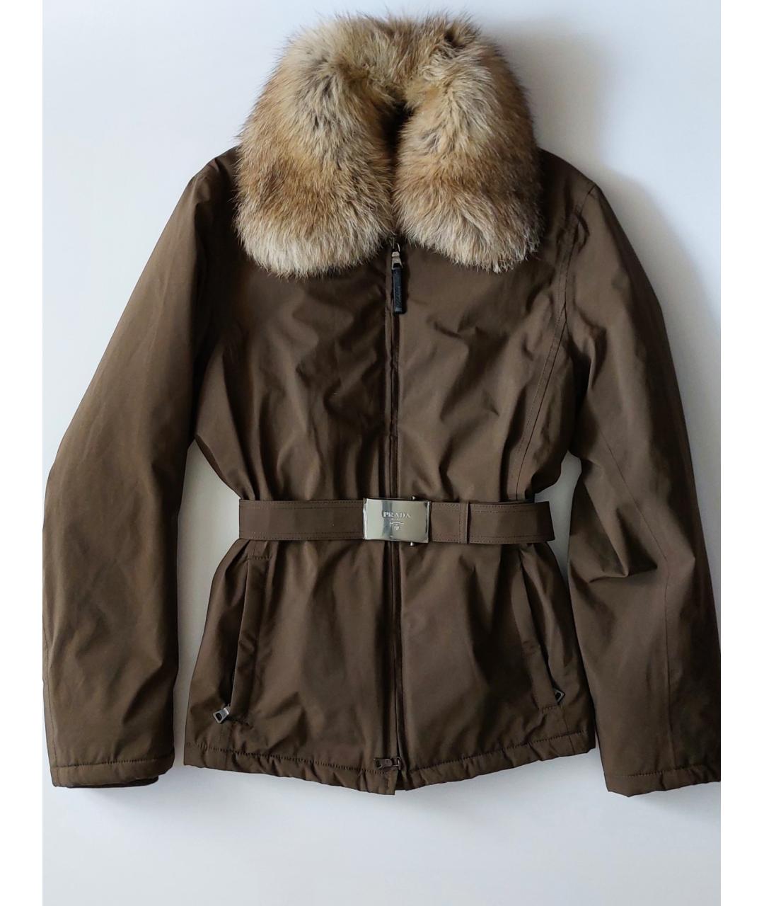PRADA Коричневый пуховик, фото 10
