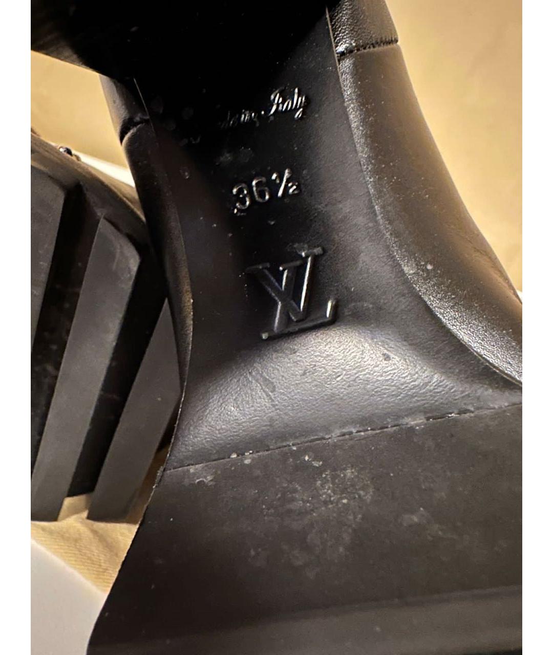 LOUIS VUITTON PRE-OWNED Черные кожаные ботильоны, фото 7