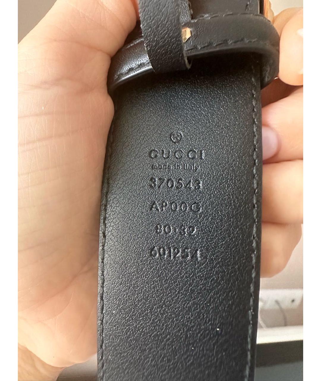 GUCCI Черный кожаный ремень, фото 3