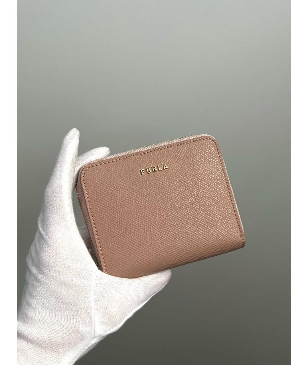 FURLA Розовый кожаный кошелек, фото 2
