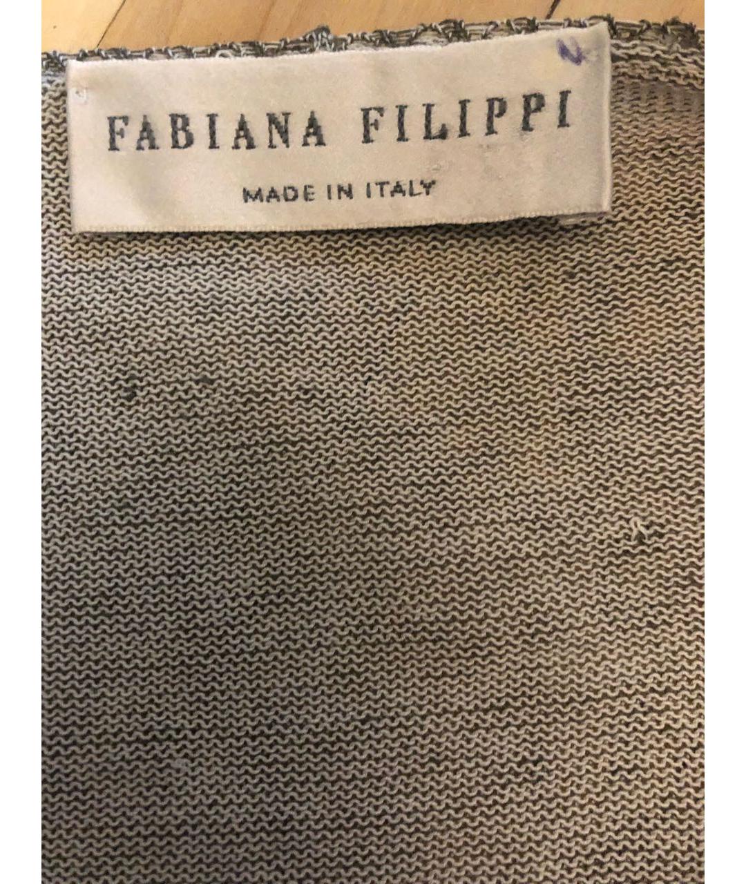 FABIANA FILIPPI Серый хлопковый кардиган, фото 3