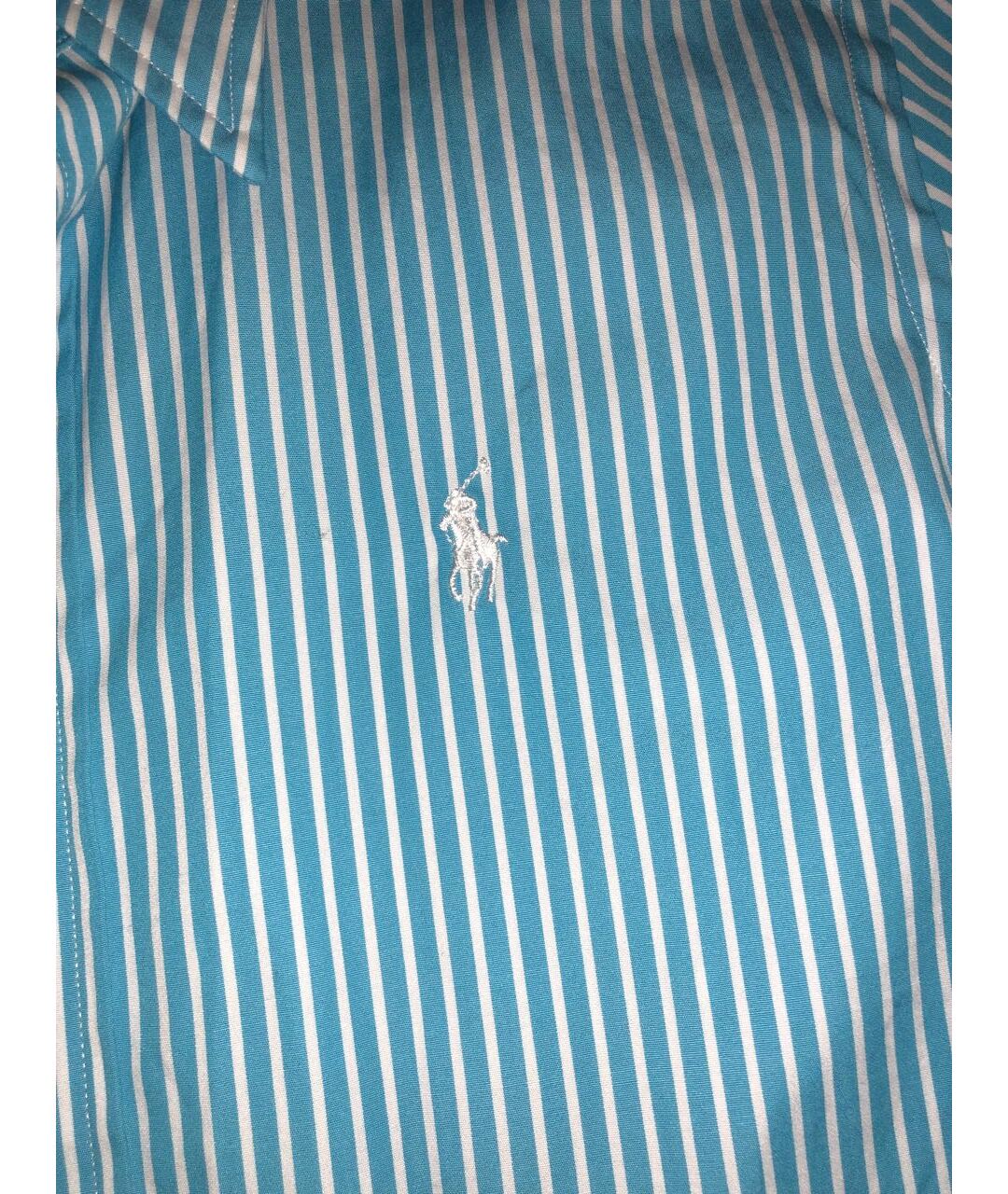 RALPH LAUREN Голубая хлопковая рубашка, фото 4
