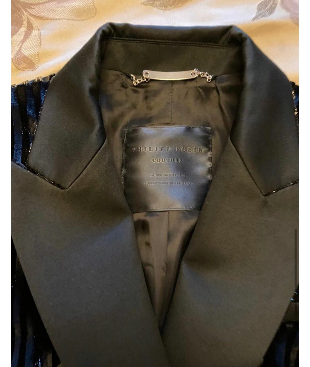 PHILIPP PLEIN Черный велюровый жакет/пиджак, фото 2