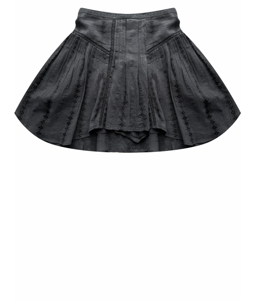 ISABEL MARANT ETOILE Черная хлопковая юбка мини, фото 1