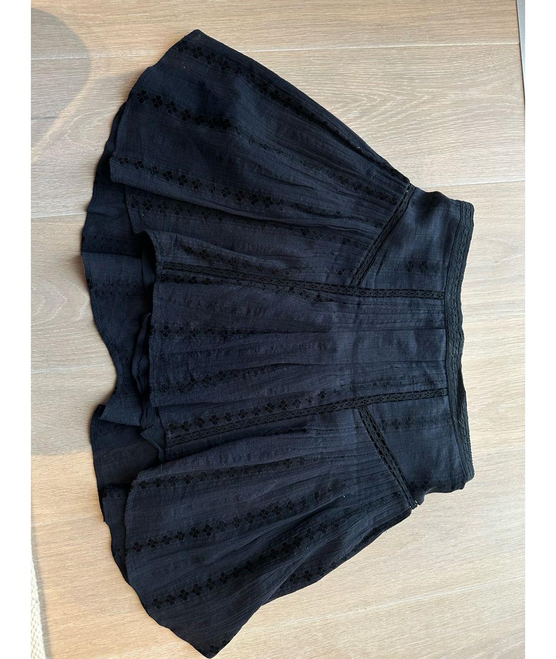 ISABEL MARANT ETOILE Черная хлопковая юбка мини, фото 5