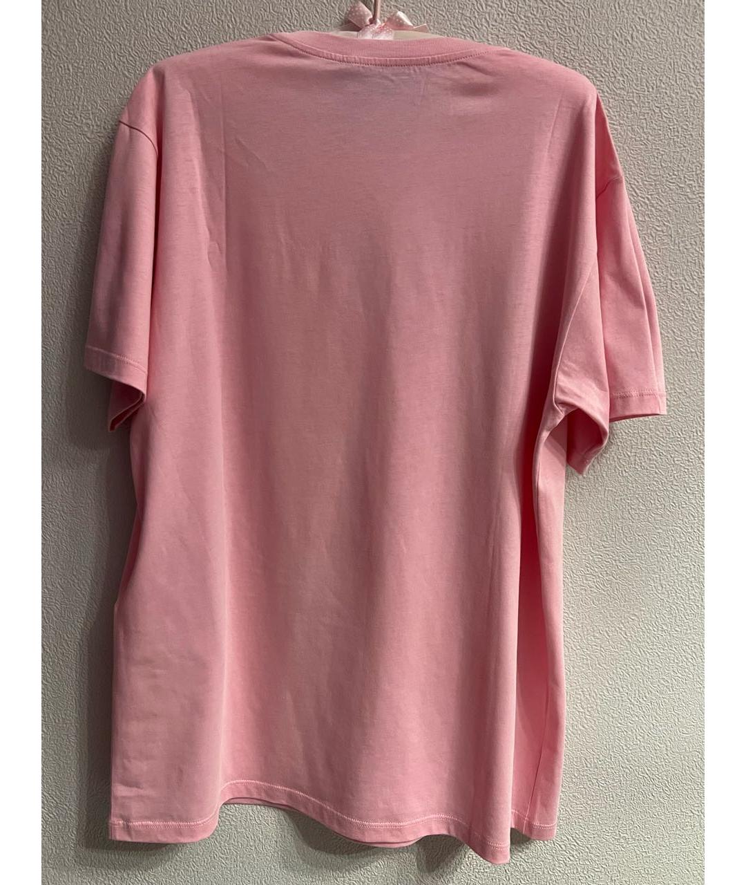 GUCCI Розовая хлопковая футболка, фото 2
