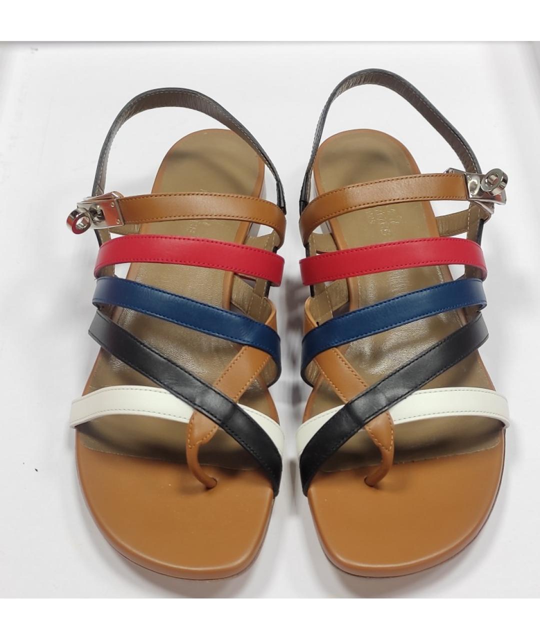 HERMES PRE-OWNED Мульти кожаные сандалии, фото 2