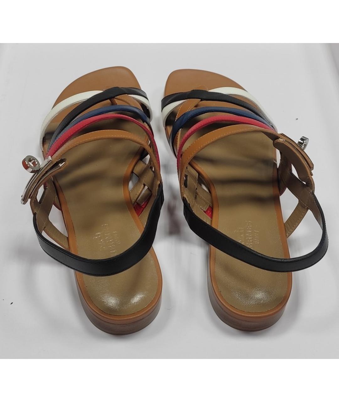 HERMES PRE-OWNED Мульти кожаные сандалии, фото 3