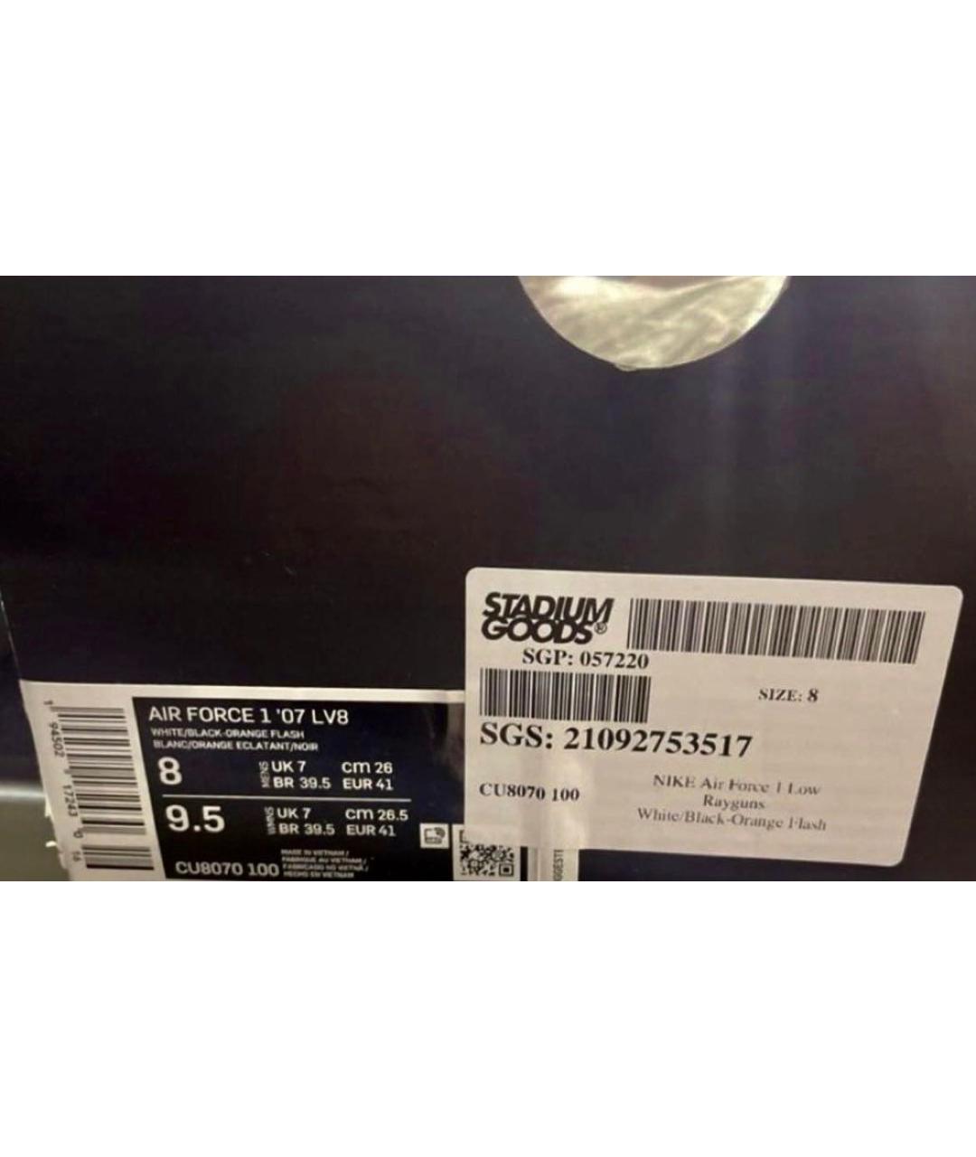 NIKE Белые кожаные высокие кроссовки / кеды, фото 4