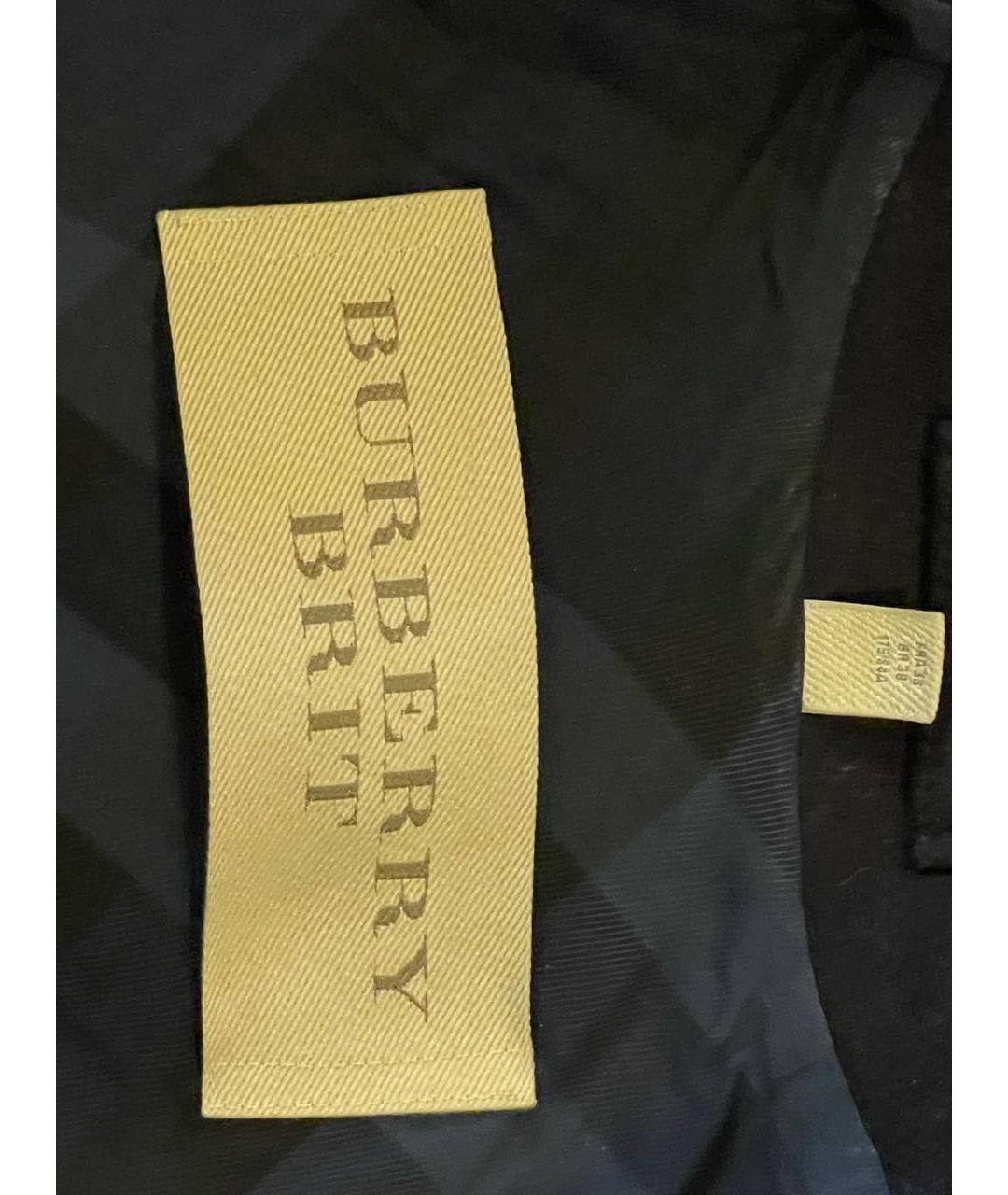 BURBERRY BRIT Темно-синее шерстяное пальто, фото 3
