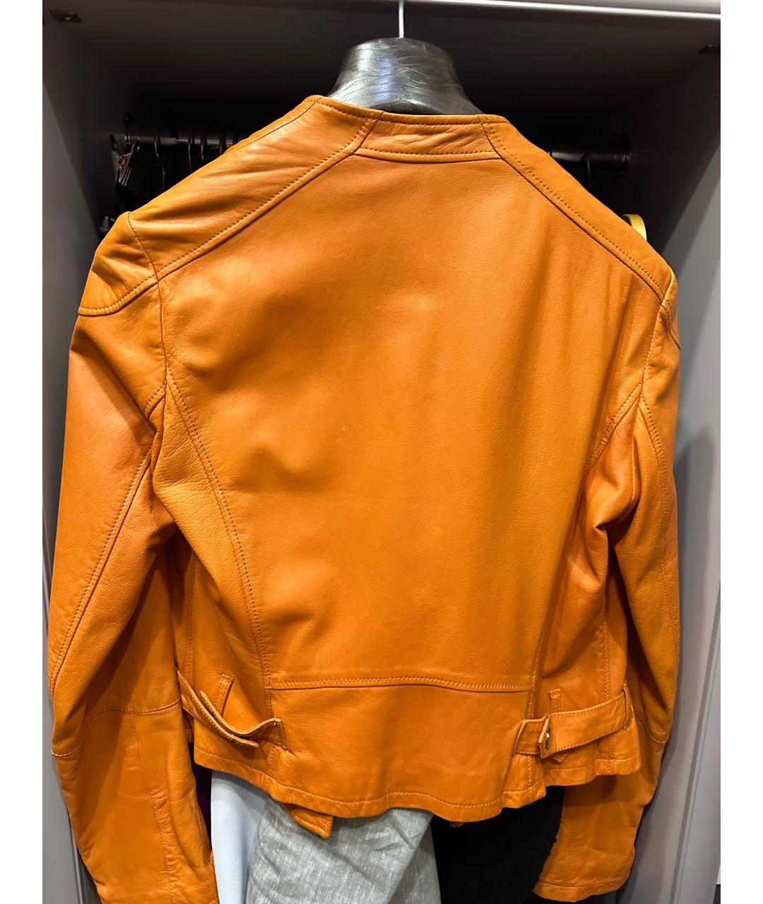 ETRO Оранжевая кожаная куртка, фото 2