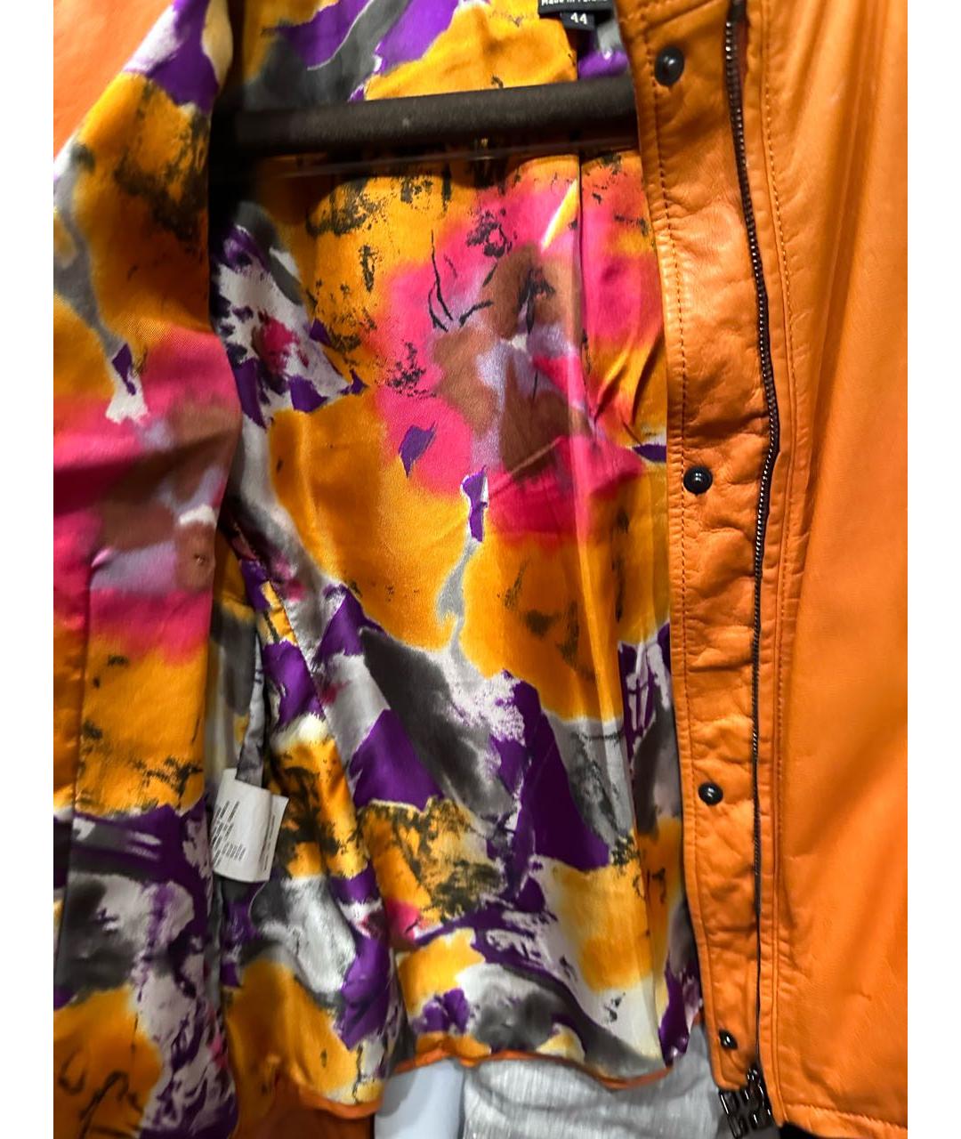 ETRO Оранжевая кожаная куртка, фото 3