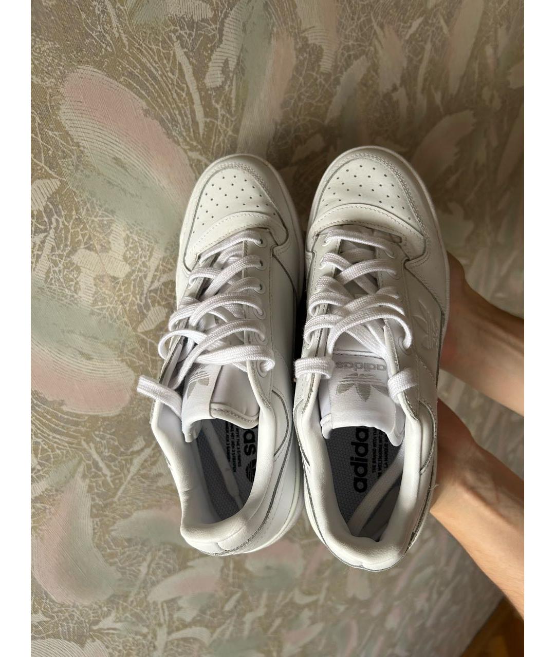 ADIDAS Белые кроссовки из искусственной кожи, фото 3
