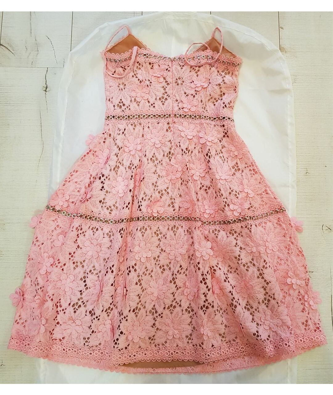 MICHAEL KORS Розовое кружевное платье, фото 7