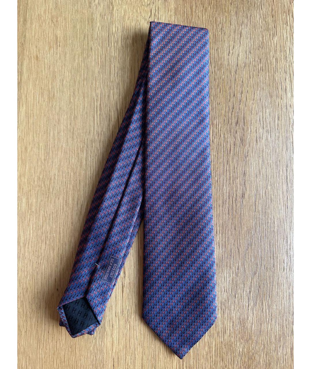 HERMES PRE-OWNED Фиолетовый тканевый галстук, фото 5