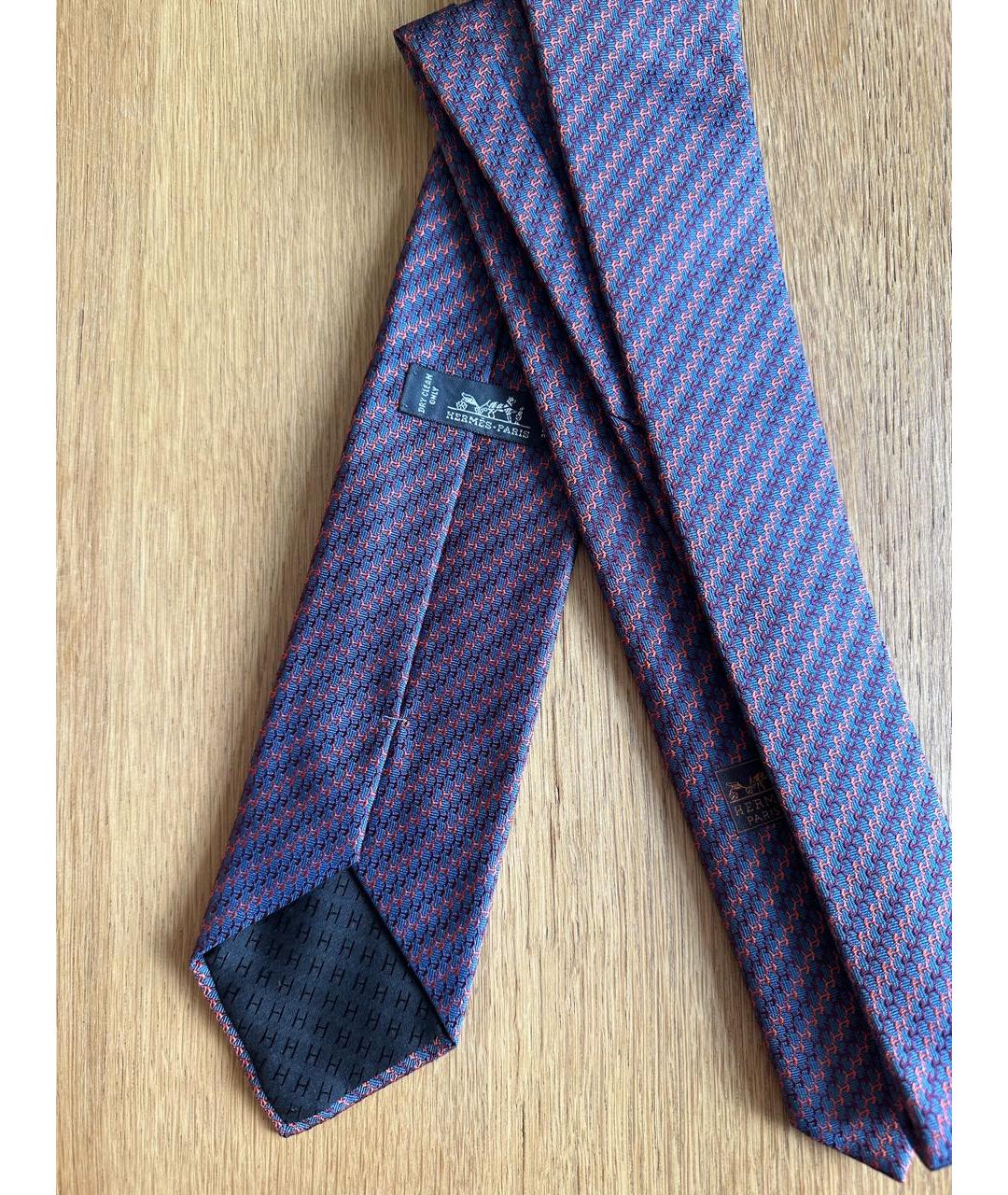 HERMES PRE-OWNED Фиолетовый тканевый галстук, фото 3