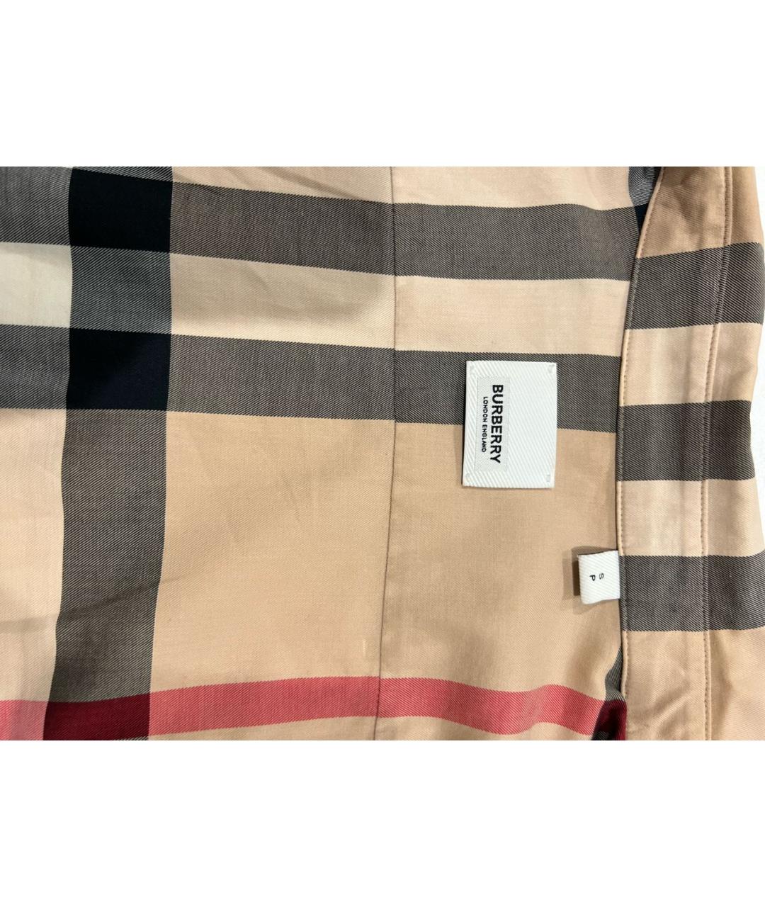 BURBERRY Бежевая хлопковая рубашка, фото 4