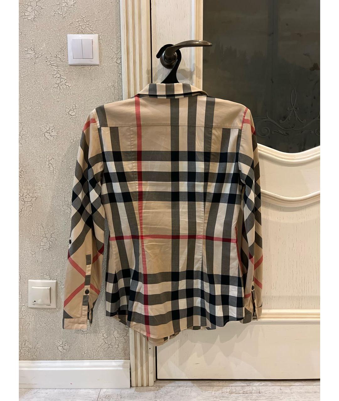 BURBERRY Бежевая хлопковая рубашка, фото 2