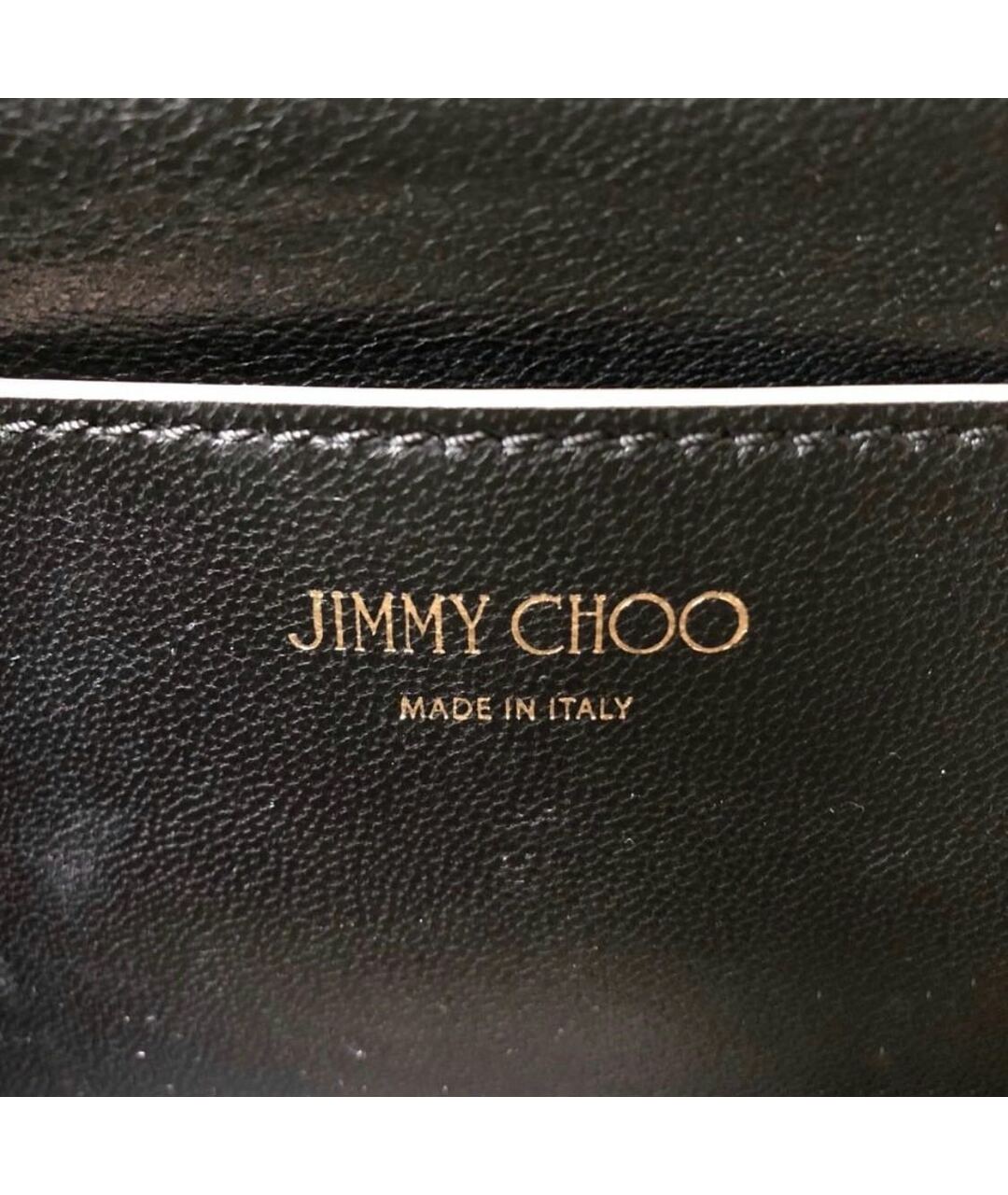 JIMMY CHOO Черная кожаная сумка через плечо, фото 7