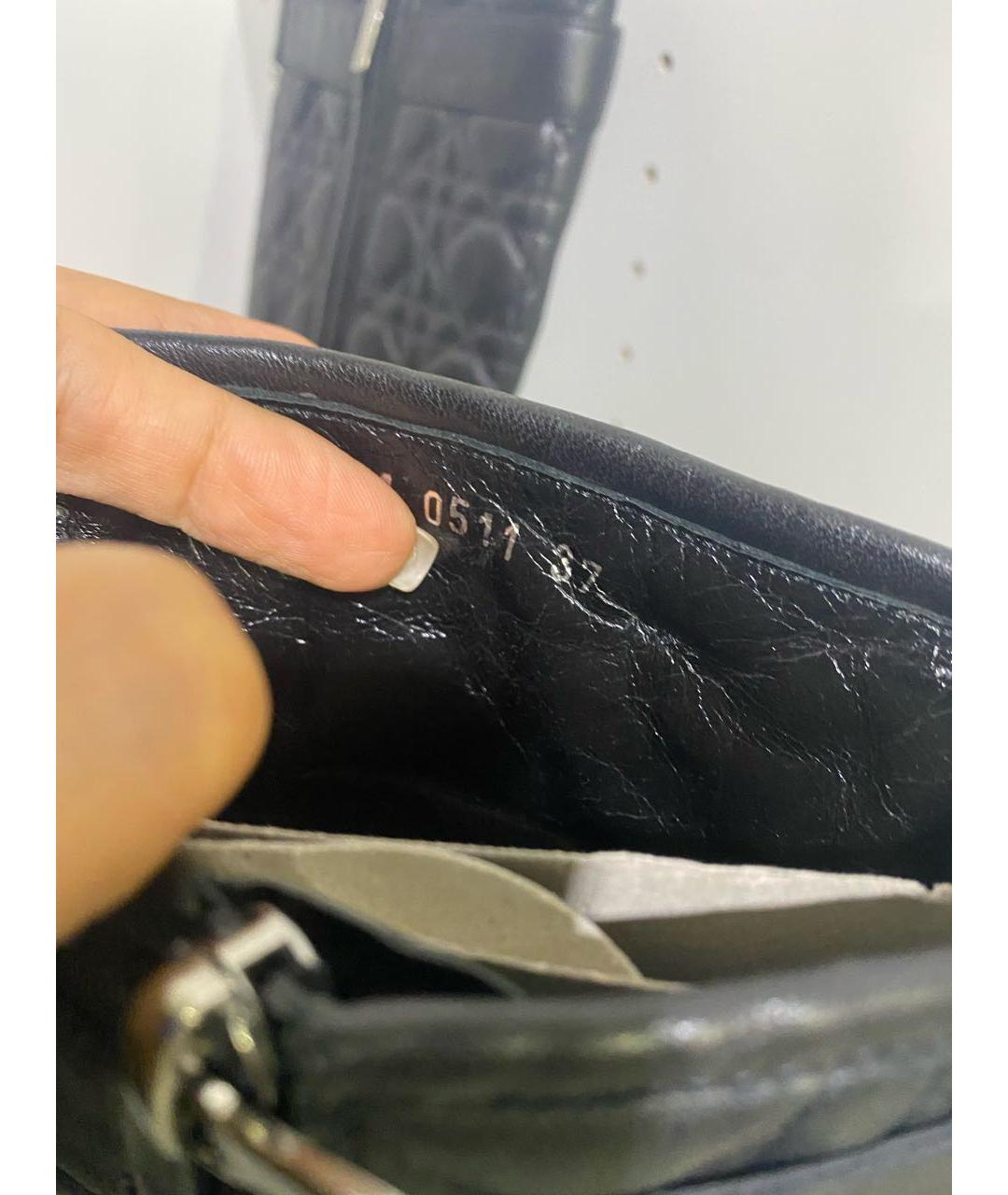 CHRISTIAN DIOR Черные кожаные сапоги, фото 7