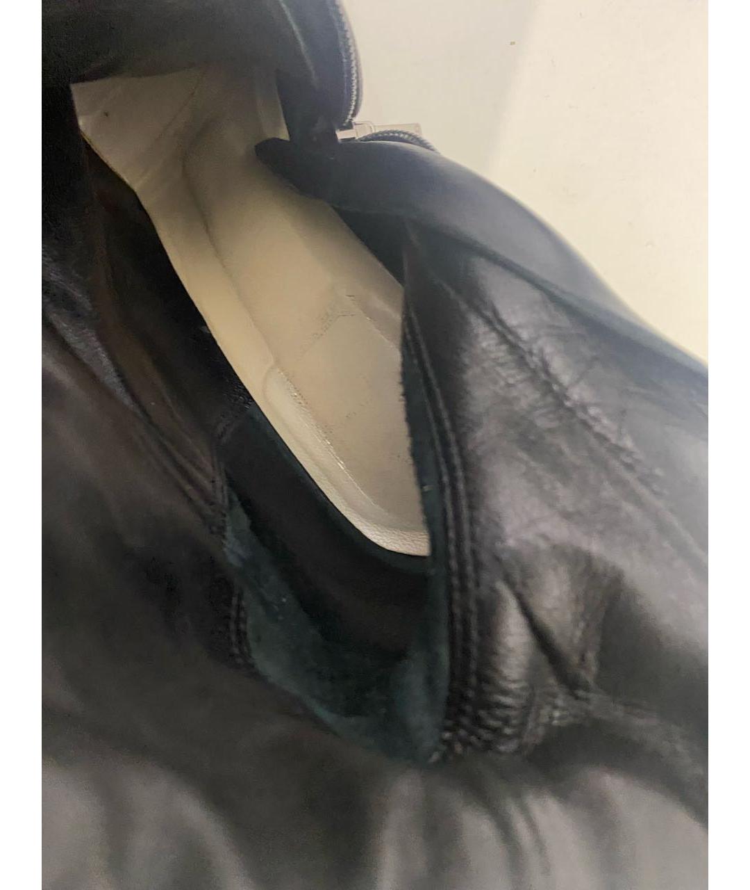 CHRISTIAN DIOR Черные кожаные сапоги, фото 3
