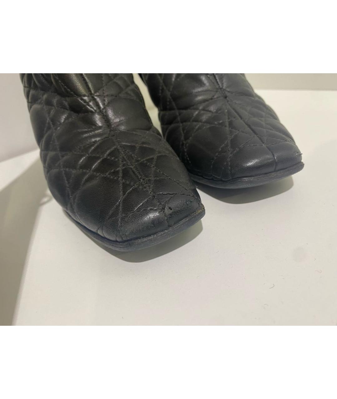 CHRISTIAN DIOR Черные кожаные сапоги, фото 2