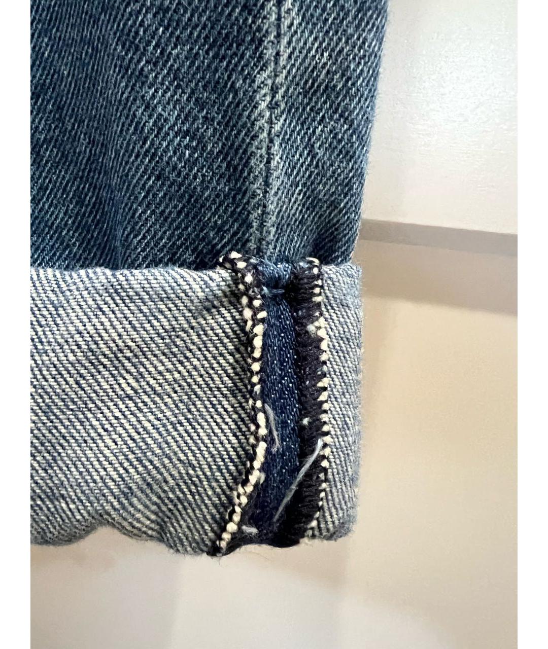 SPORTMAX Темно-синие хлопковые прямые джинсы, фото 2
