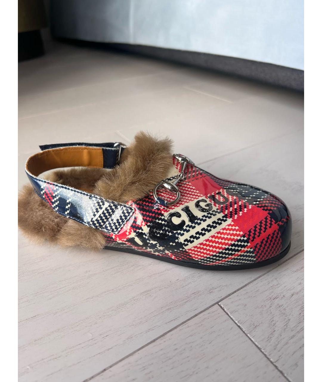 GUCCI KIDS Красные лоферы/мокасины из лакированной кожи, фото 6