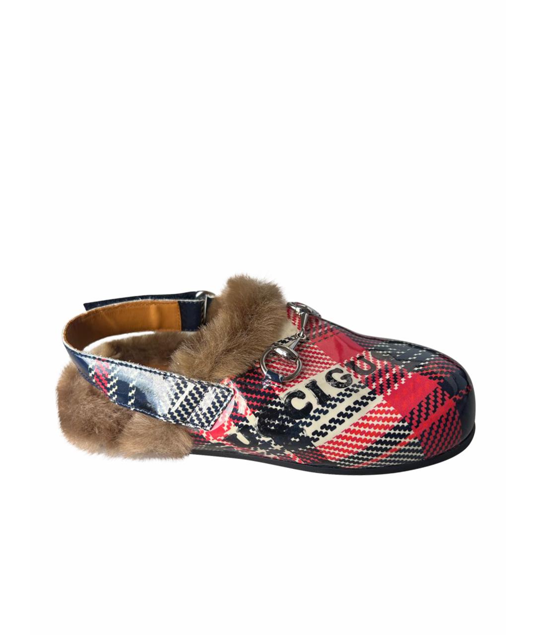 GUCCI KIDS Красные лоферы/мокасины из лакированной кожи, фото 1