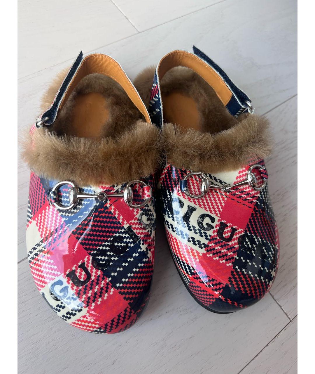 GUCCI KIDS Красные лоферы/мокасины из лакированной кожи, фото 2