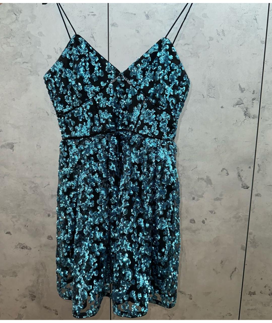 SELF-PORTRAIT Синее полиэстеровое коктейльное платье, фото 8