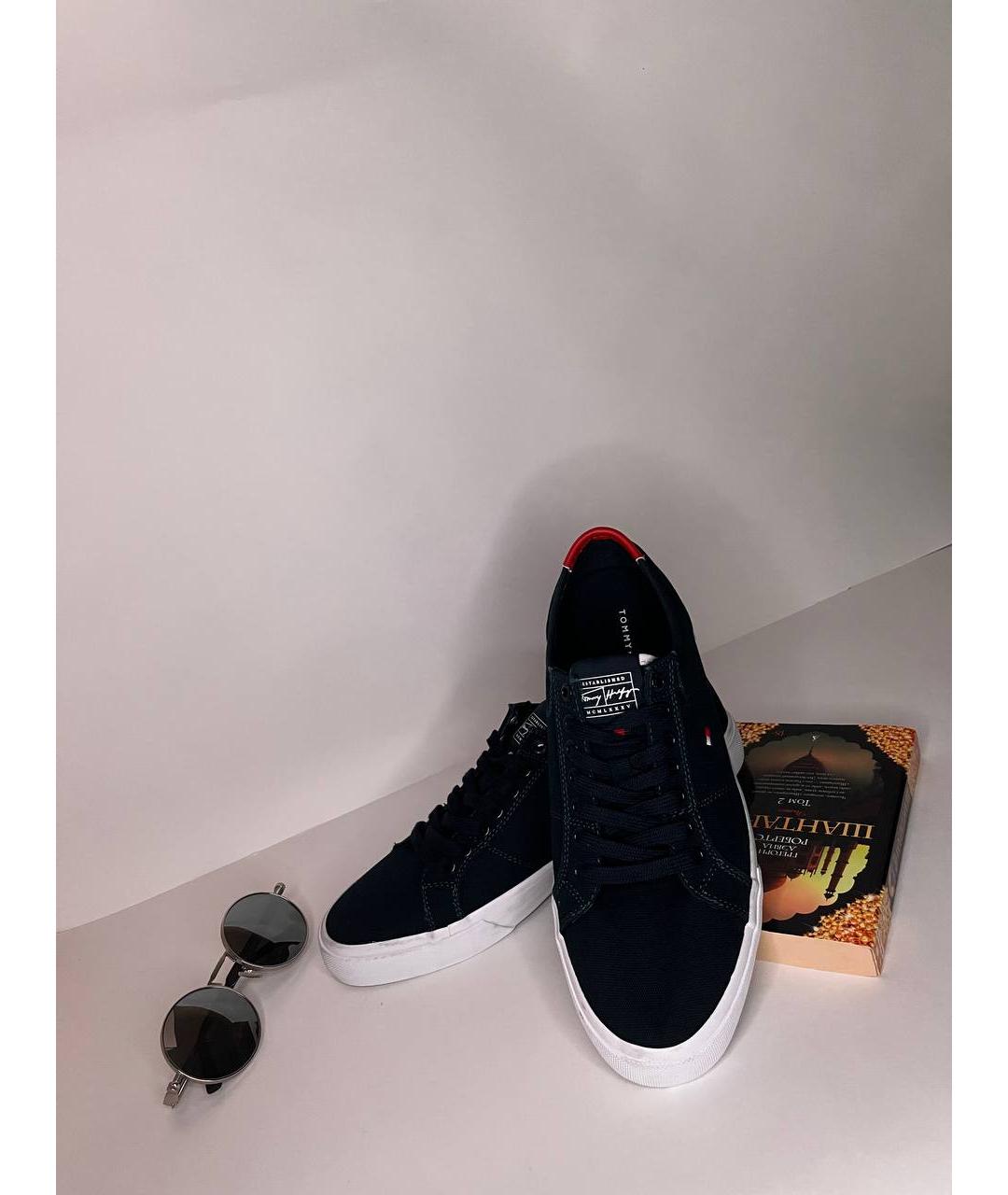 TOMMY HILFIGER Синие текстильные низкие кроссовки / кеды, фото 8