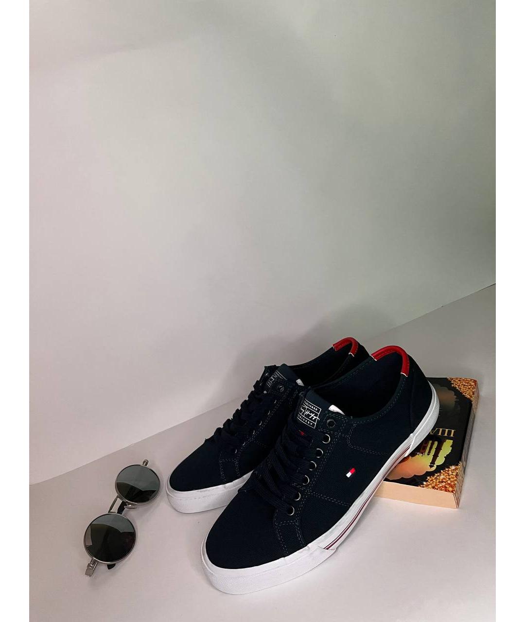 TOMMY HILFIGER Синие текстильные низкие кроссовки / кеды, фото 6