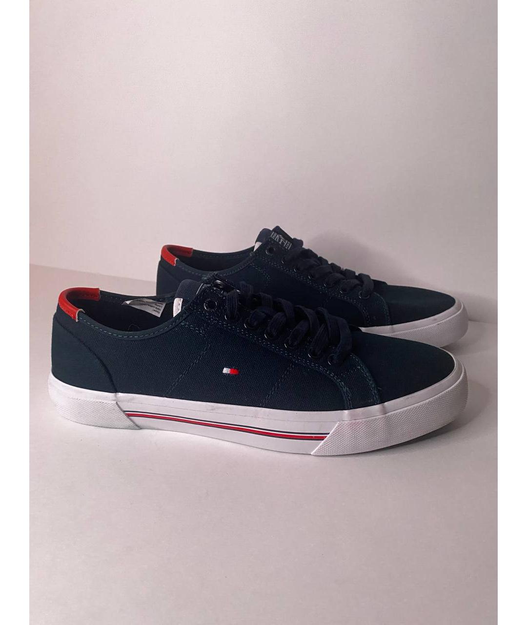 TOMMY HILFIGER Синие текстильные низкие кроссовки / кеды, фото 10