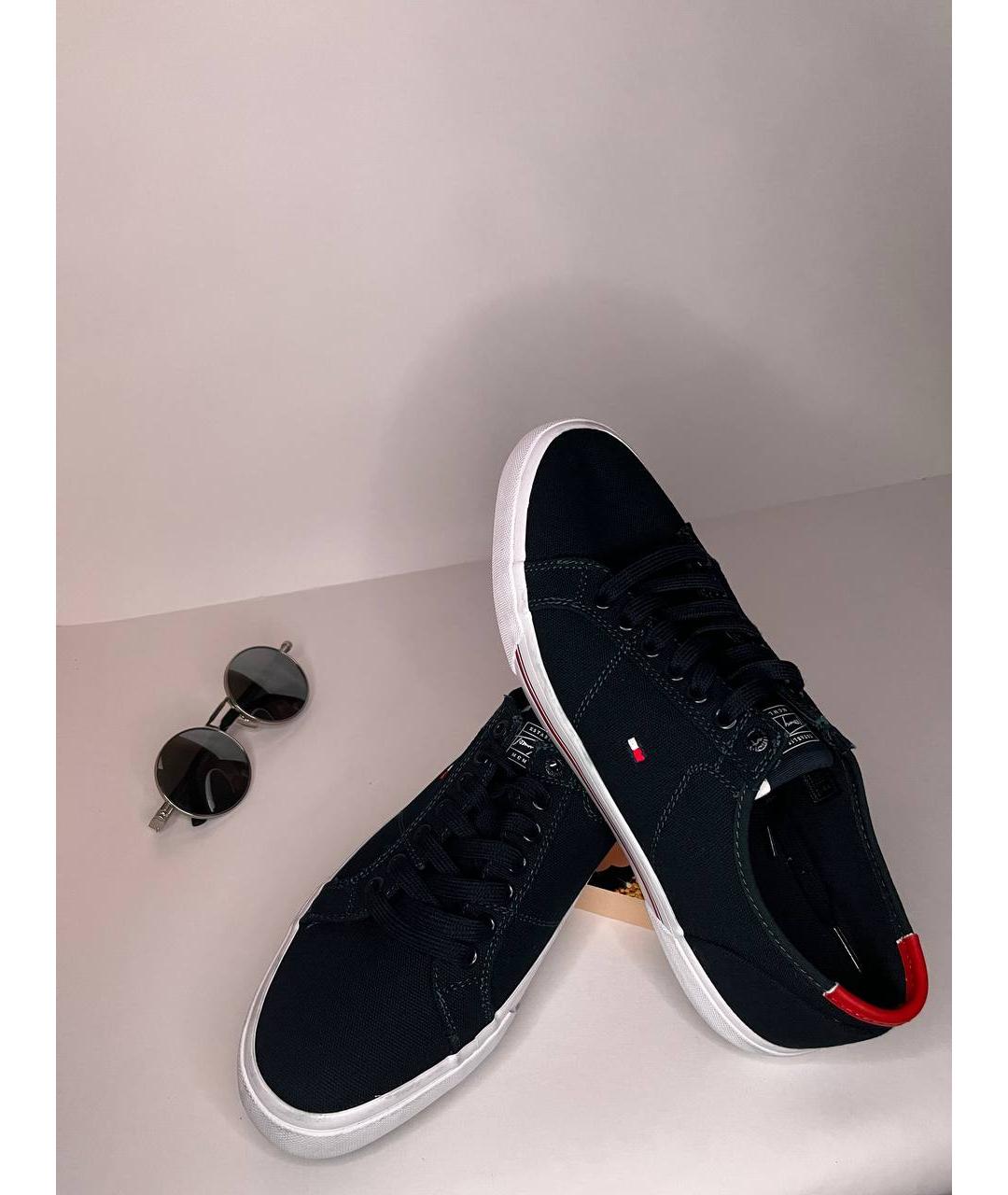 TOMMY HILFIGER Синие текстильные низкие кроссовки / кеды, фото 3