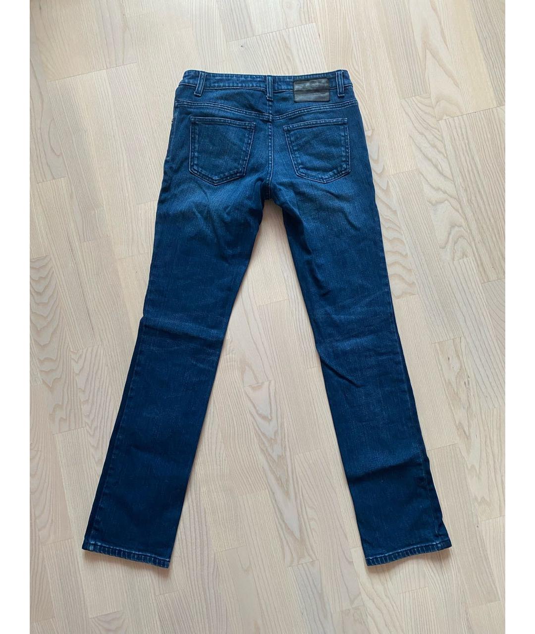 LOUIS VUITTON PRE-OWNED Синие хлопко-эластановые прямые джинсы, фото 2