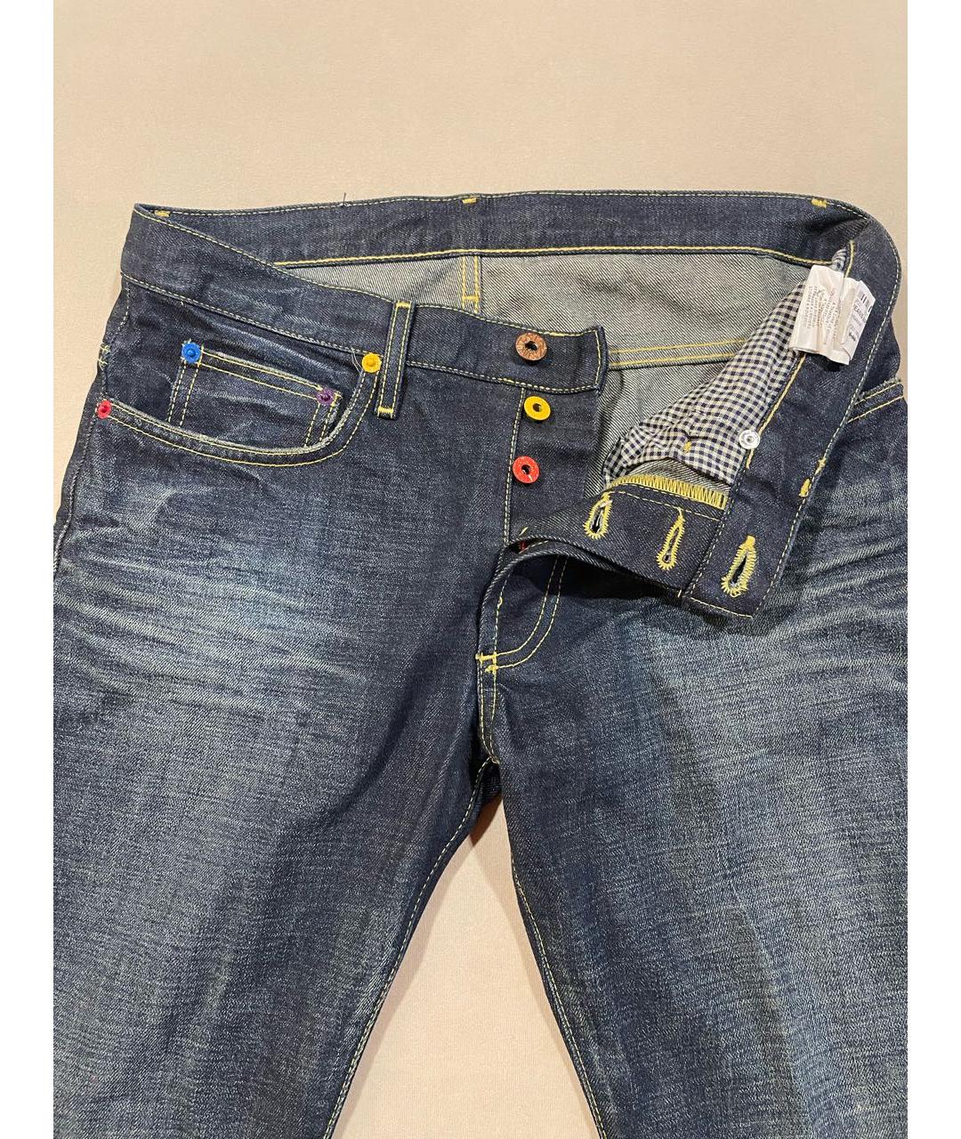 BRIAN DALES Темно-синие хлопковые прямые джинсы, фото 6