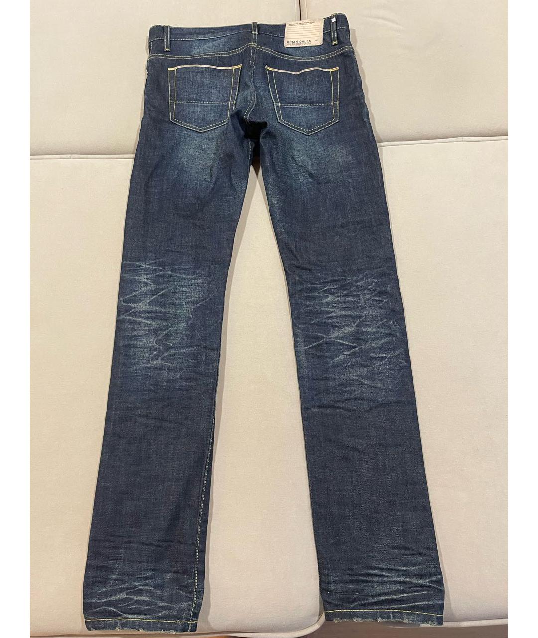 BRIAN DALES Темно-синие хлопковые прямые джинсы, фото 2