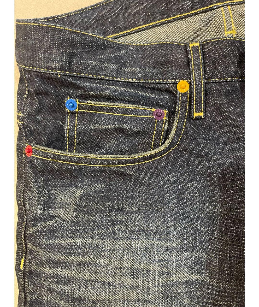 BRIAN DALES Темно-синие хлопковые прямые джинсы, фото 3